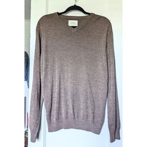Neutral V-neck Pullover Sweater